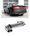 Vente Flash Fox Inox Échappement Sport Audi S2 Type 89 2,2l 2 x 76mm Juste Avec Absorbeur