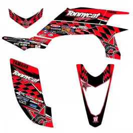 Tendance Kit deco NASCAR noir/rouge pour YFZ450