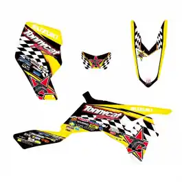 Tendance Kit deco NASCAR jaune/noir pour LTR450
