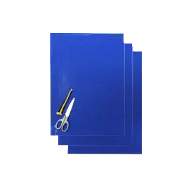 Usine Directe LOT DE 3 PLANCHES DE VINYL ADHESIVES BLEUES (FOND DE PLAQUE)